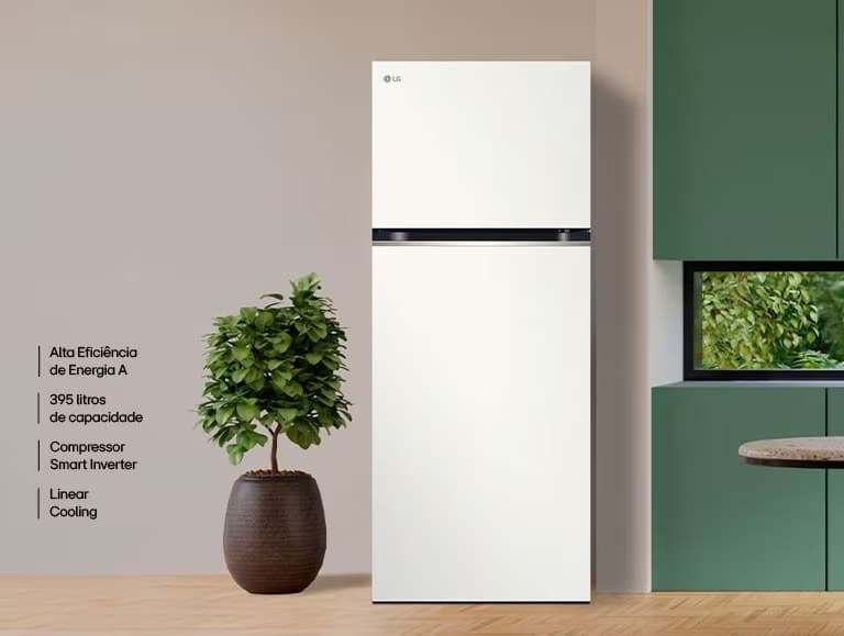 Geladeira Lg Frost Free Inverter 395l Duplex Cor Branca - 12 Branco 110V