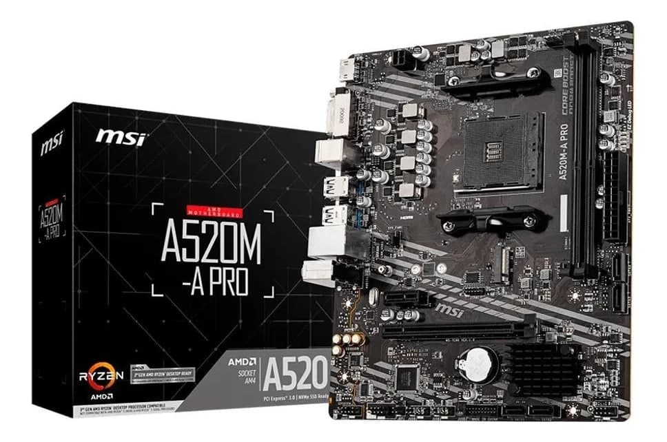 Placa-mãe Msi A520m-a Pro Am4 Matx Ddr4