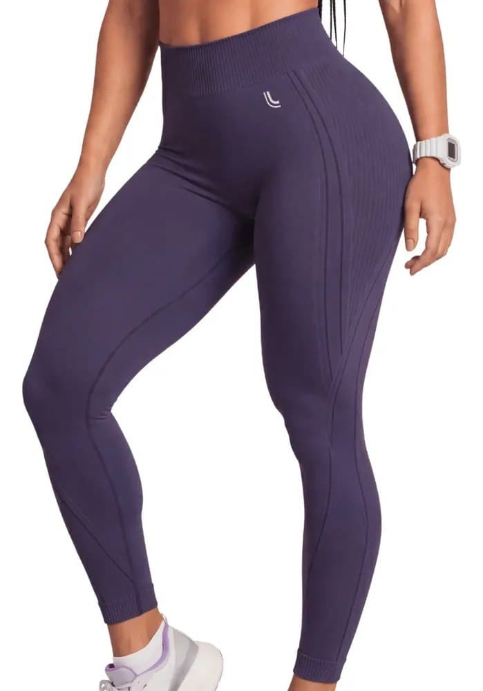 Legging Lupo Original Poliamida Texturizada Ar Sem Costura Purple Legging Academia Fitness