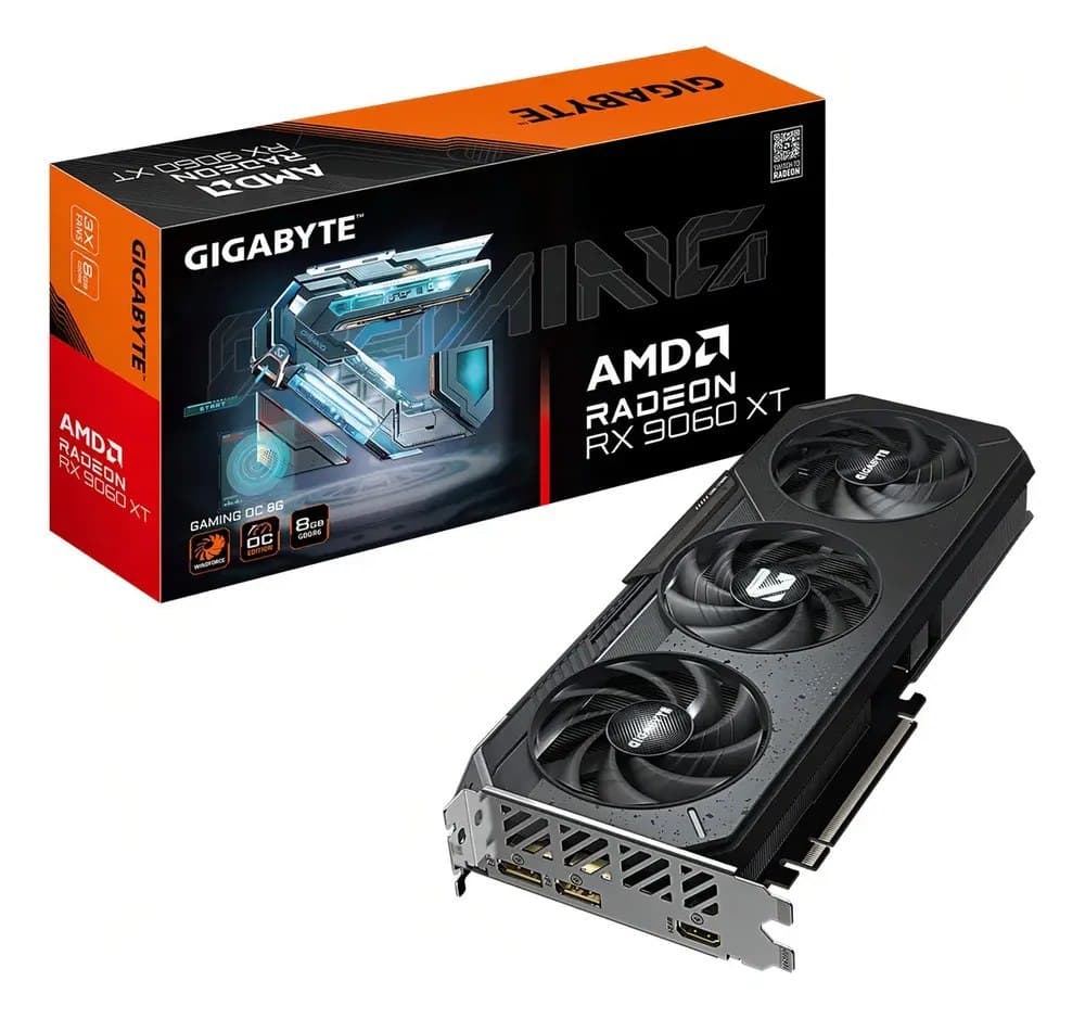 Placa de Vídeo Gigabyte Rx 9060 Xt Gaming Oc Amd Radeon 8Gb Gddr6