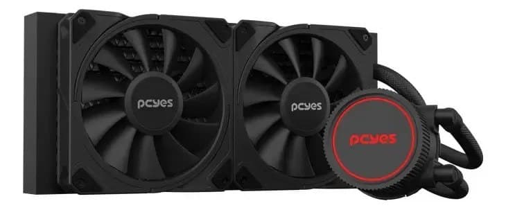 Water Cooler 240mm Pcyes Sangue Frio 3 Black Vulcan Wcsf3120br Tdp 200w