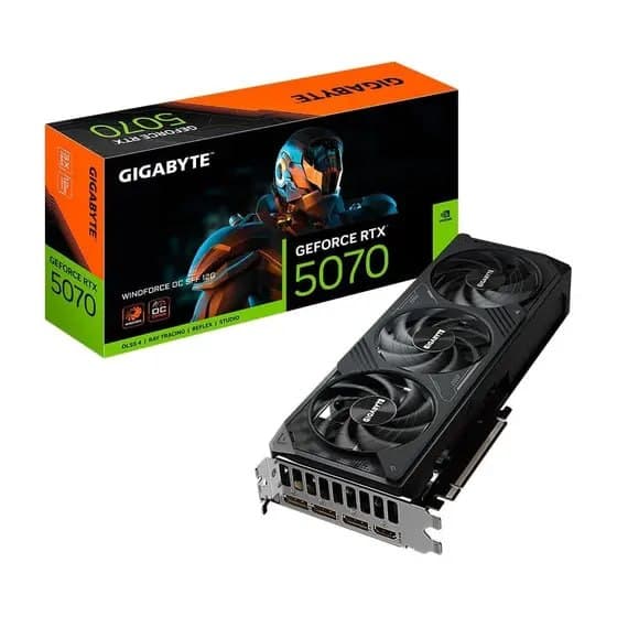 Placa de Vídeo Gigabyte RTX 5070 WINDFORCE OC SFF 12G NVIDIA GeForc 12GB GDDR7