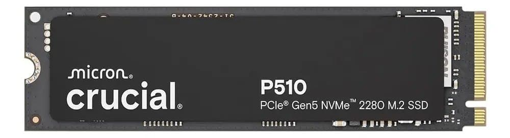 2Tb Gen5 Ssd PCIe5 Nvme Crucial P510 de 2 Tb de 5ª geração a 11,000 Mb/s