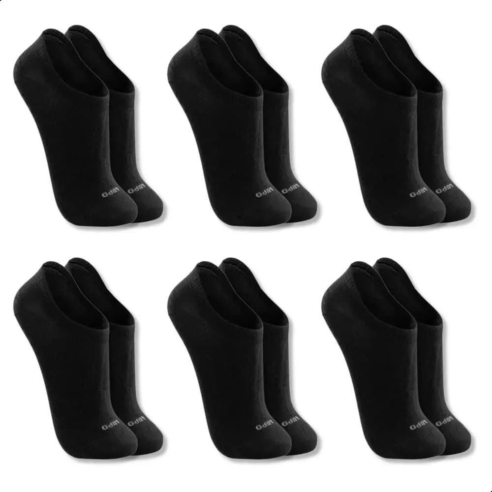 2x Kit 6 Pares Meias Soquete Invisível Lupo Algodão Unissex