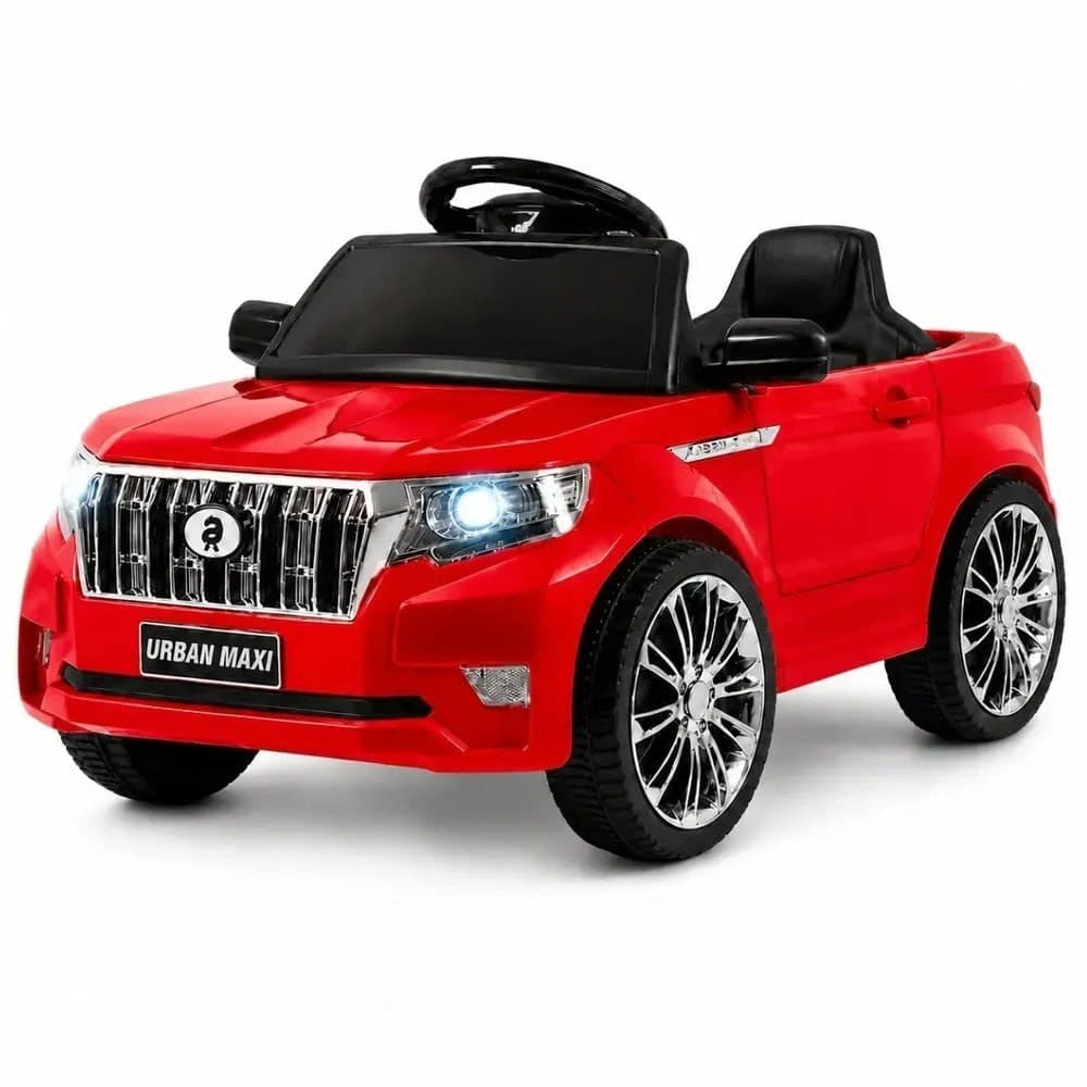 Carro Elétrico Infantil Controle Remoto Bateria 6v Marcha Frente/Ré Bluetooth Som Luz Urban Maxi Toys Vermelho