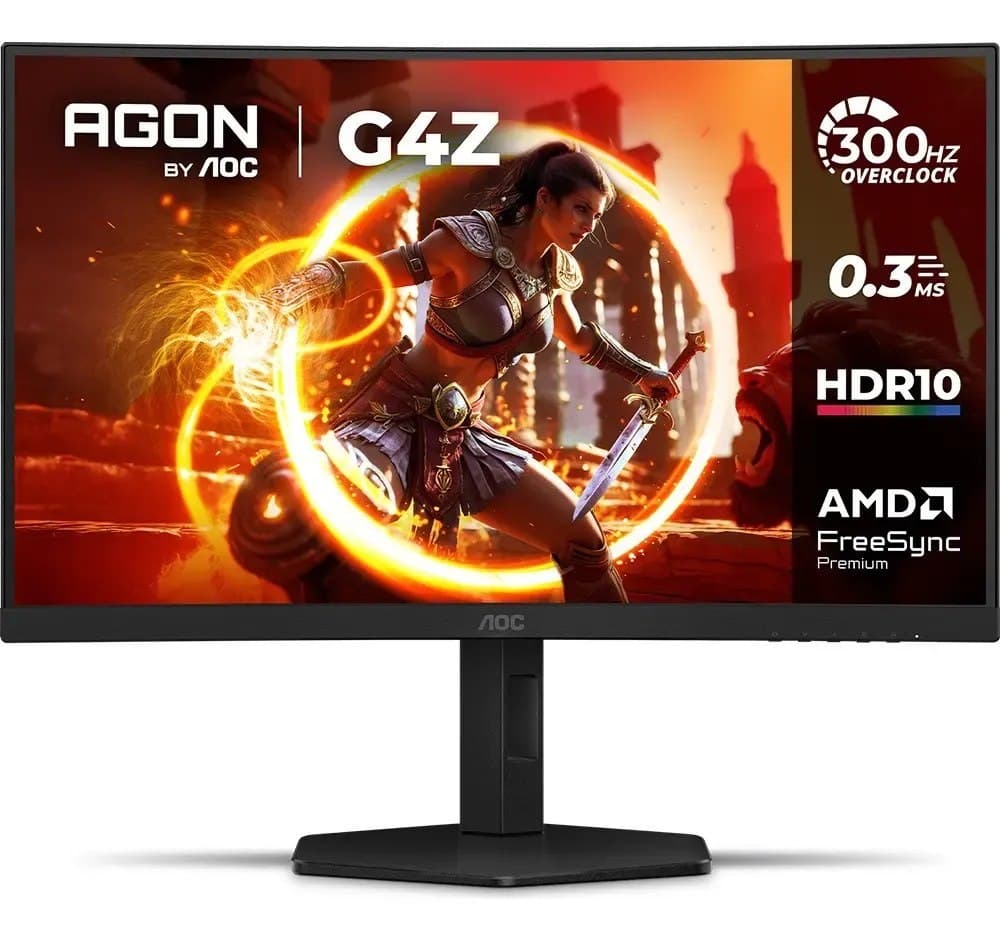 Monitor Gamer Curvo Aoc Agon G4z 27" 300Hz 0,3ms Hdr10 Base Ajustável C27g4z/P Preto