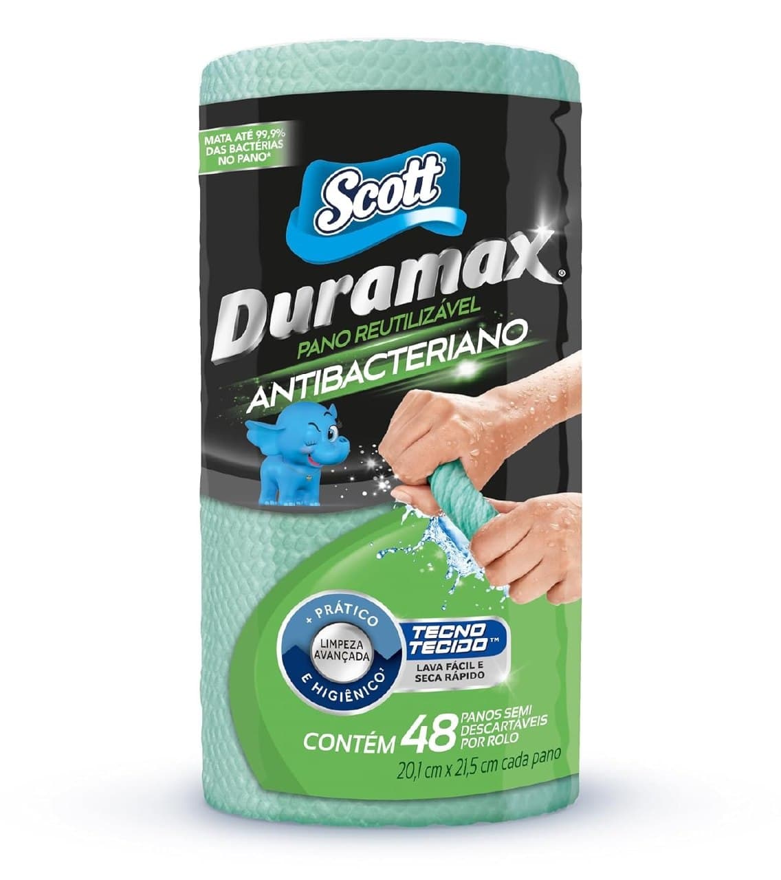 Pano Reutilizável em Rolo Scott Duramax, 48 Folhas | Antibac