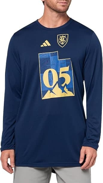 adidas Camiseta masculina de manga comprida pré-jogo Real Salt Lake