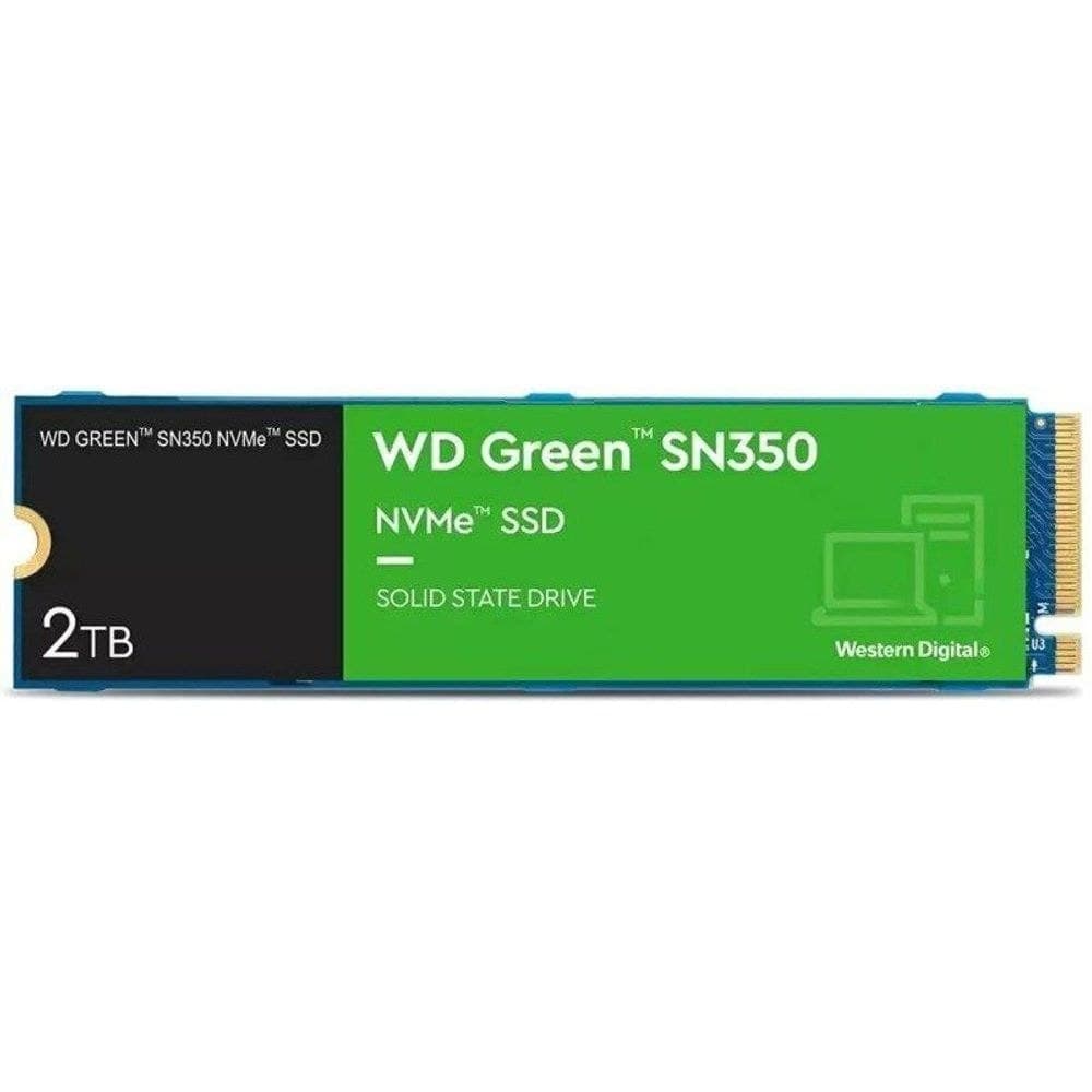 Ssd M.2 NVMe 2Tb Western Digital Wd Green Sn350 Velocidade de Leitura/Gravação até 3200/3000Mb/s Gen3x4 Wds200t3g0c