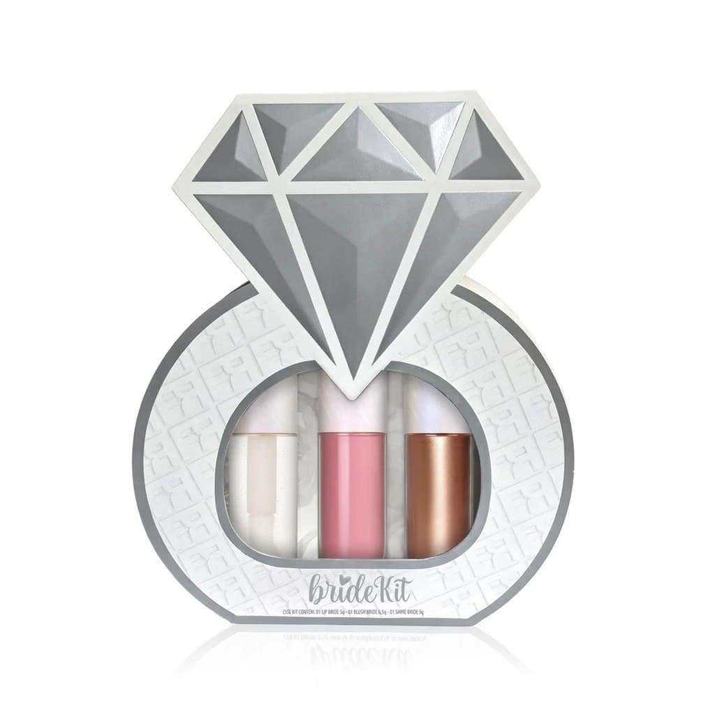 Kit Bride Franciny Gloss Iluminador E Blush Casamento Prata