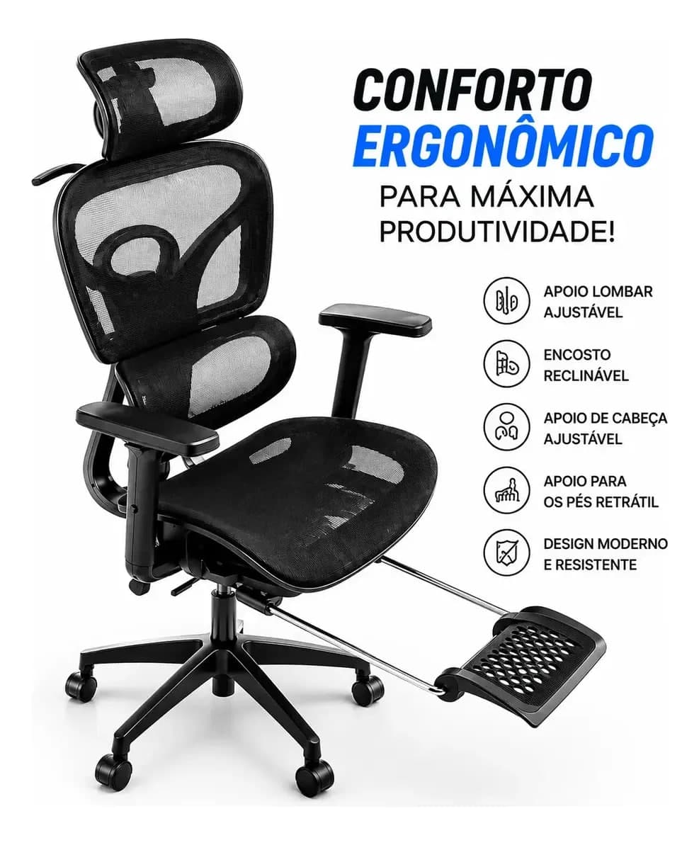 Cadeira Escritório Ergonômica Executiva