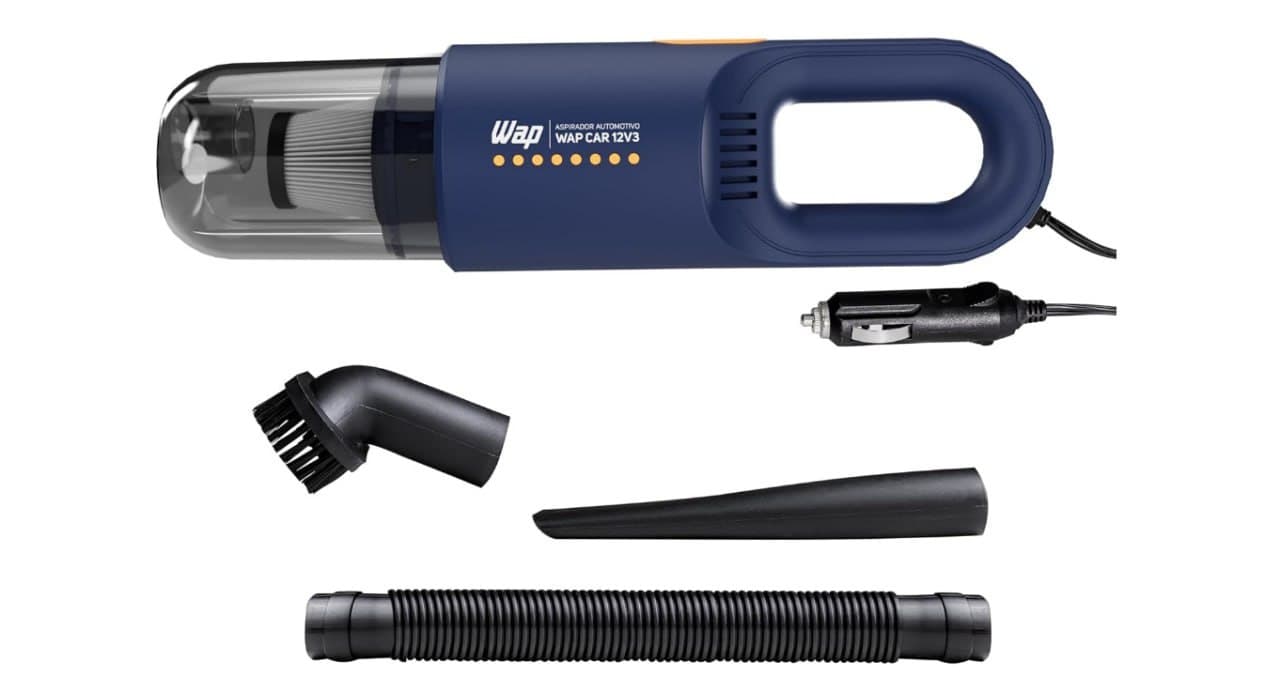 Wap Aspirador Automotivo Portátil 12V, 420Ml Sólido, Filto Hepa, cabo de 3,7m