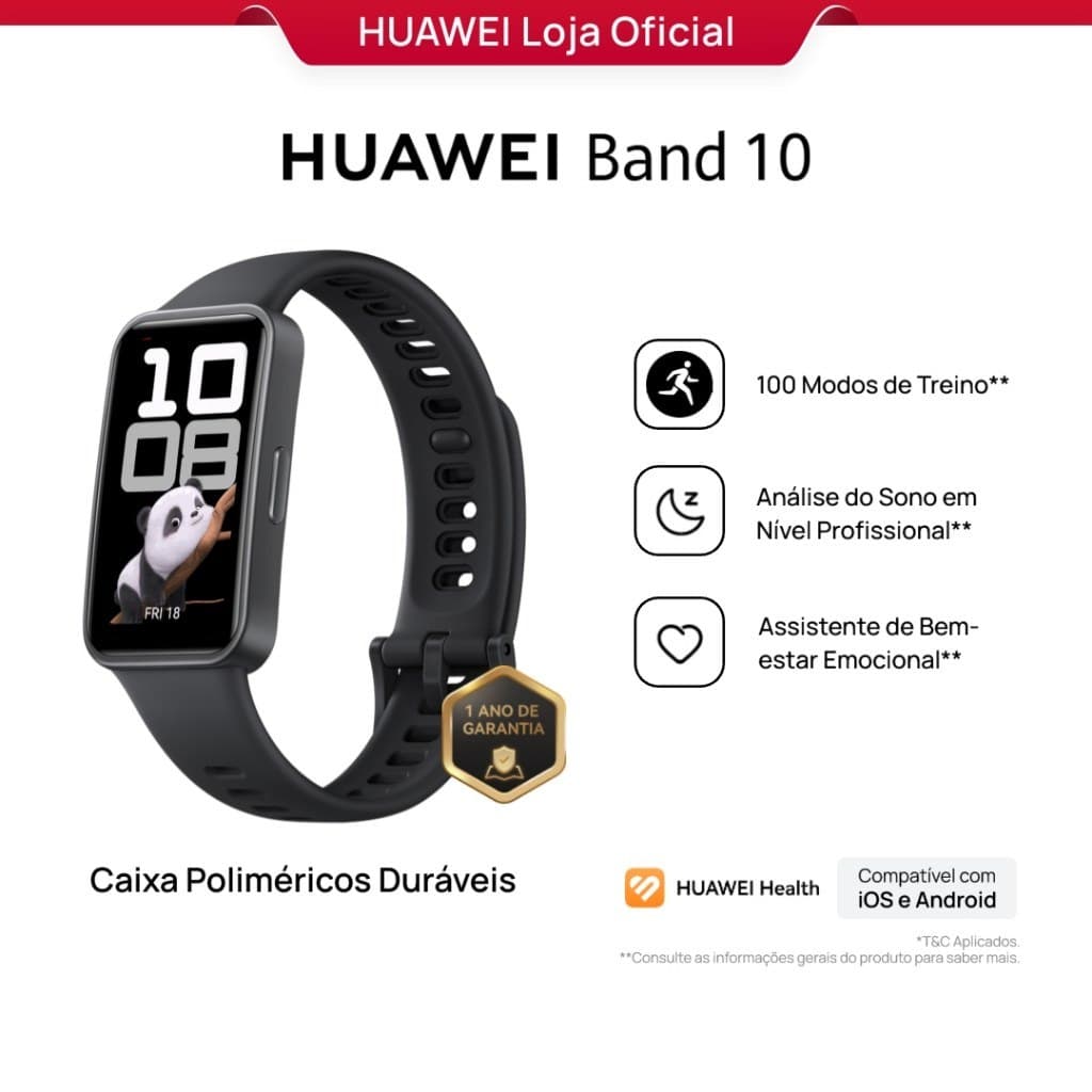 Huawei Band 10 | Relógio Smartchwatch | Análise do Sono em Nível Profissional