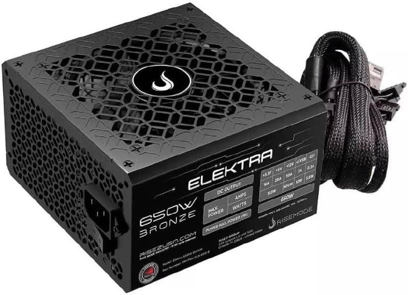 Rise Mode Elektra Fonte Gamer 650W 80 Plus Bronze Pfc Ativo