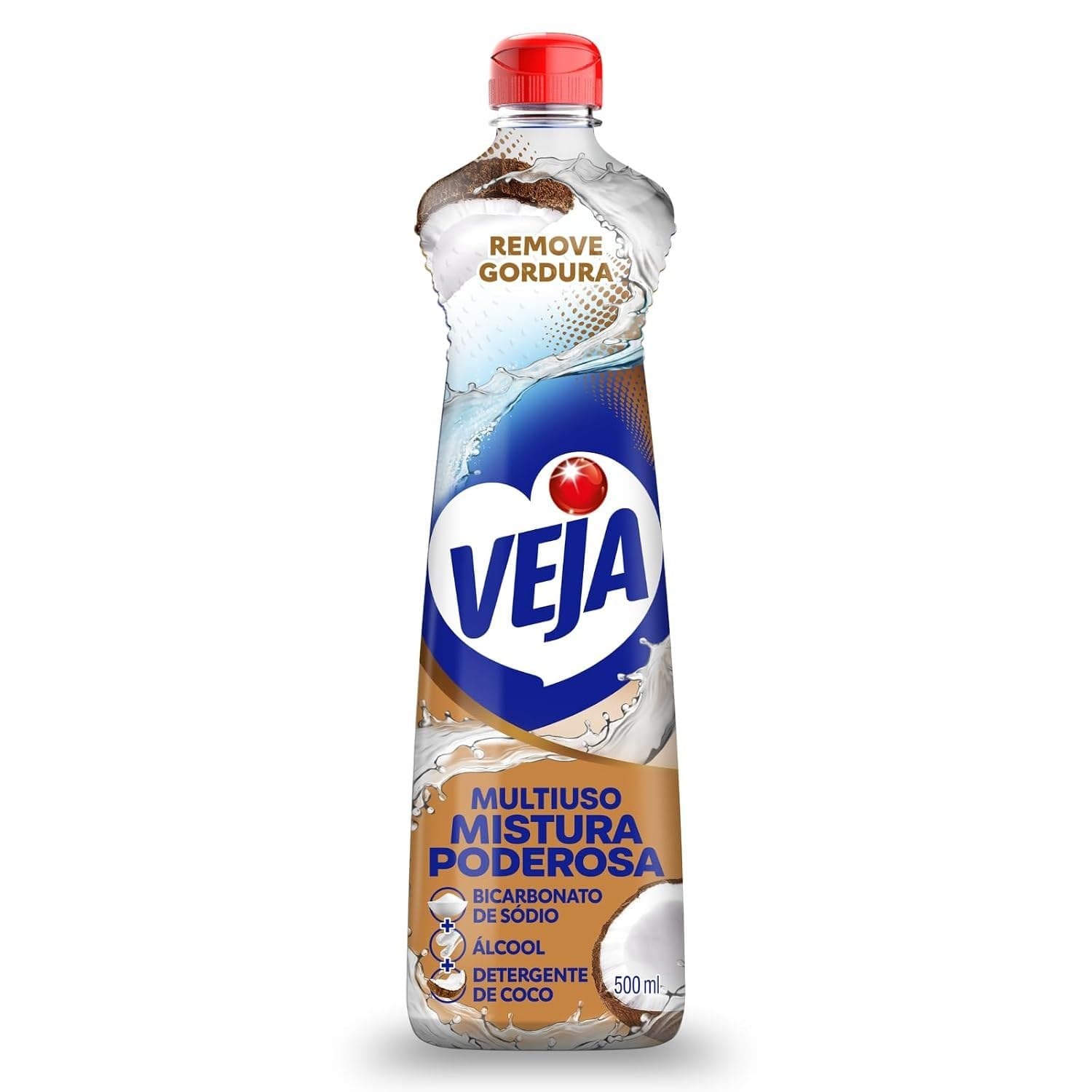 10x Veja Power Fusion Desinfetante Multiuso Coco 500ml