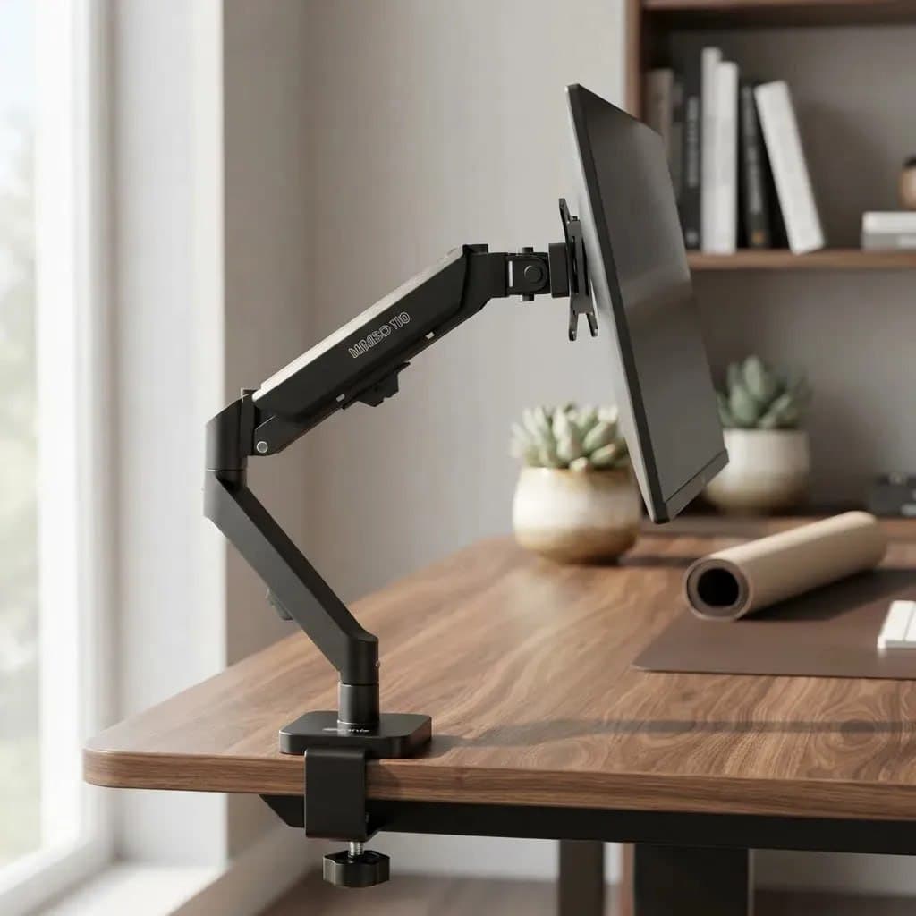 Suporte Articulado Para Monitor 13 a 32 Pistão a Gás Ajustável Zinnia Nimbo 110 Preto
