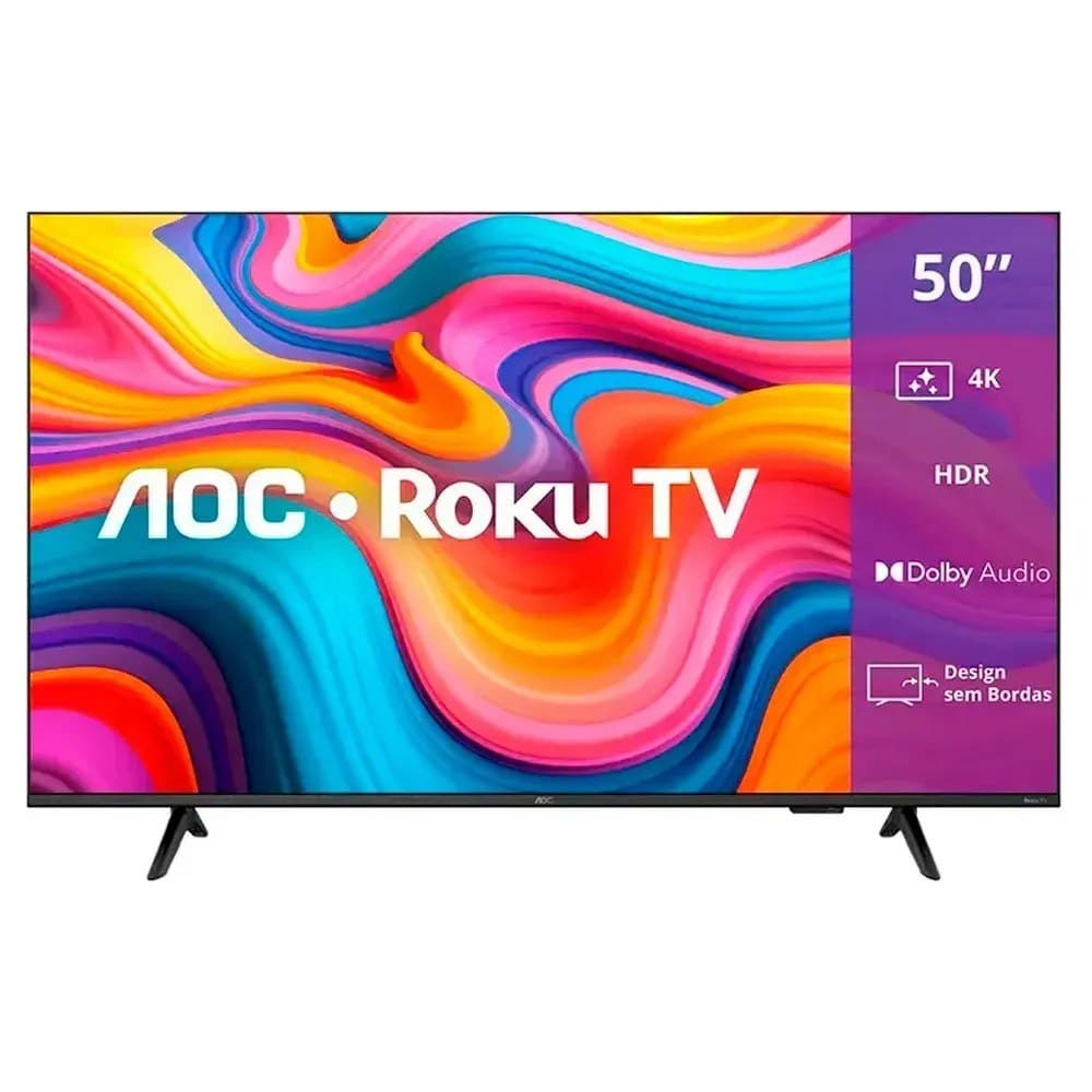 Smart Tv Aoc 50'' Roku 4K Uhd Dled Wi-Fi Dolby Audio 50U7066