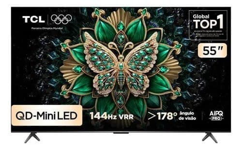 Regional - Smart Tv Tcl 55 Polegadas Qd-Mini Led 4k C6k Wifi Bluetooth Google Tv 4 Hdmi 144hz Hdr10+ 55c6k