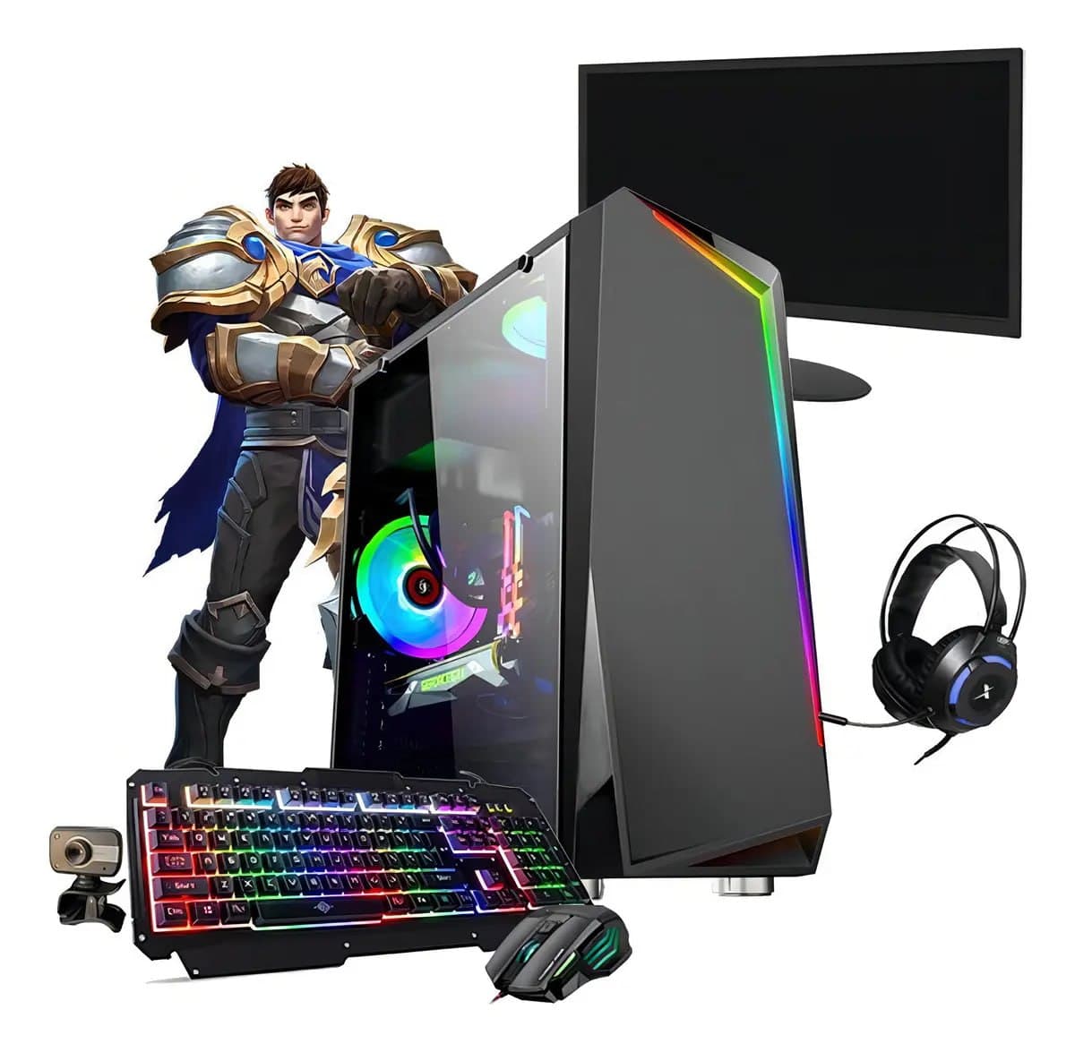 Loja não ofical - Pc Gamer Bravus Intel I7 Gtx 1050ti 16gb Hd 1tb Ssd 120gb