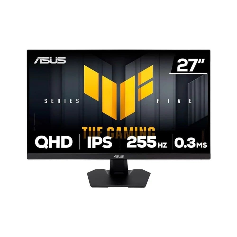 Monitor Gamer Asus Tuf 27", Qhd, 255Hz, 0.3ms, Fast Ips, G-Sync Comp, FreeSync Premium, Hdr10, Som Integrado - Vg27aqme5f
