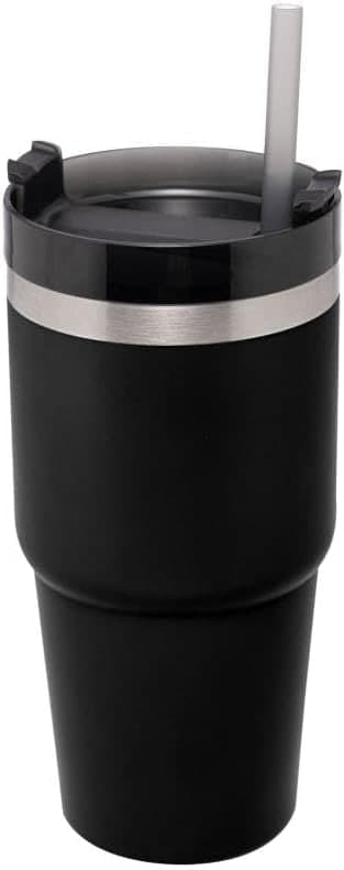 WOLFF - Copo Térmico Parede Dupla SlimTerm com Base Ergonômica e Canudo Preto 590ml