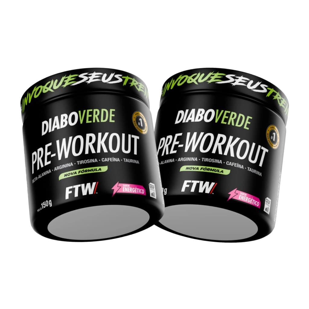 Kit 2x Pré Treino Diabo Verde Pre-Workout 150g - Ftw