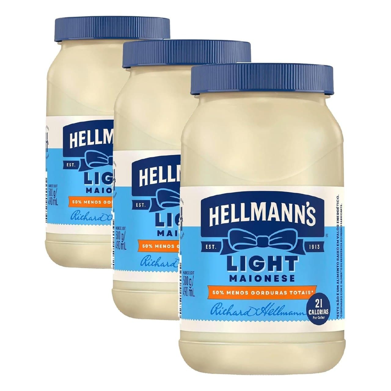 Hellmann's Maionese Light 500g (Embalagem com 3)