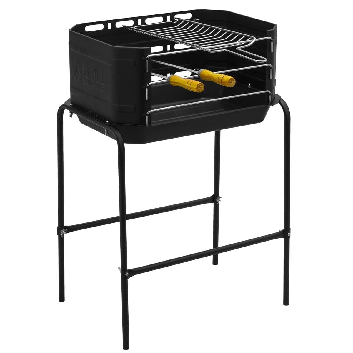 Churrasqueira Portátil Móvel Pro Tork Grill Machine Com Grelha Espetos