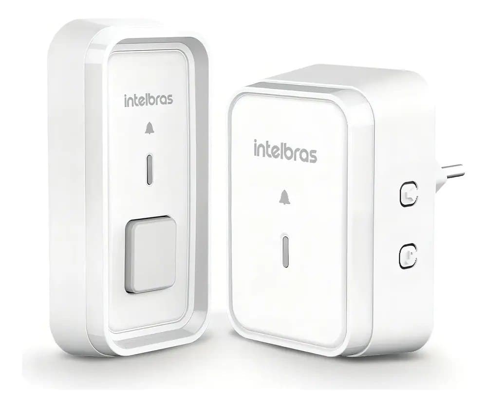2x Campainha Sem Fio Intelbras Cib 101 Com Protetor 2 Entradas