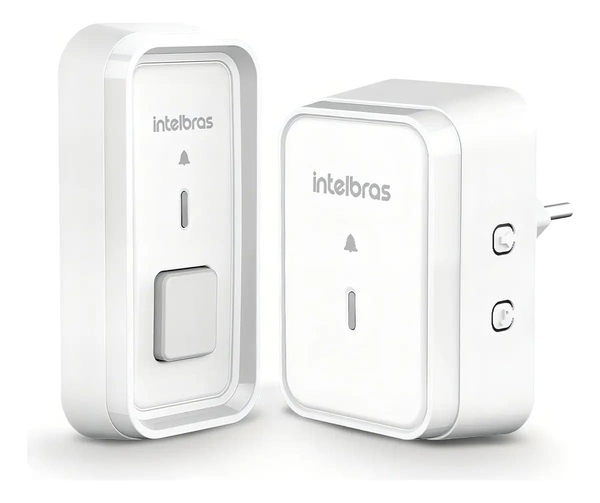 2x Campainha Sem Fio Intelbras Cib 101 Com Protetor 2 Entradas