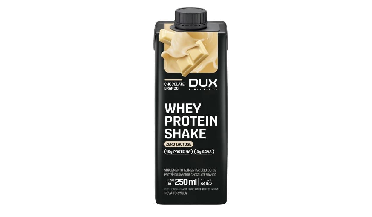 10x Bebida Proteica Dux Nutrition, Sabor Chocolate Branco, 250ml | Whey Protein Shake