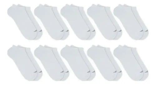 2x Kit Meia Invisível Mash 10 Pares Algodão Sem Cano Esportiva