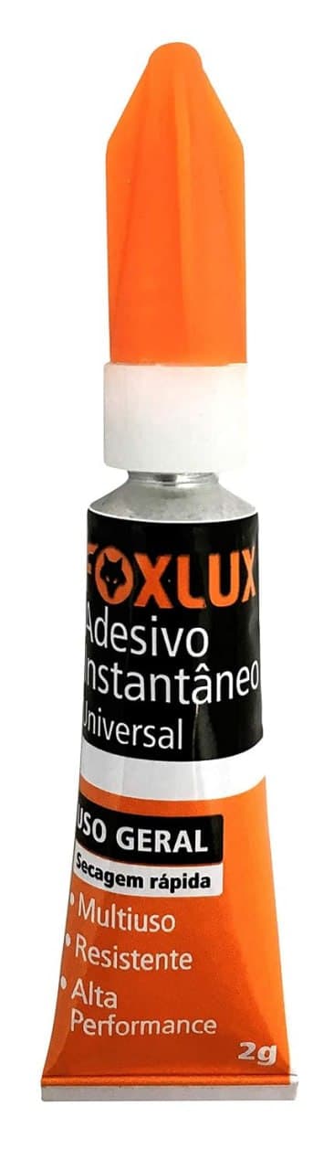 Cola Instantânea Foxlux 2g Universal Adesivo de Secagem Rápida Bico Preciso