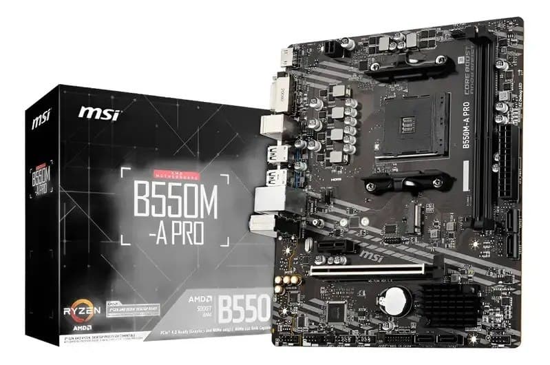 Placa Mãe Msi B550m-a Pro Am4 2xDDR4 Chipset Amd B550 Matx