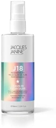 Leave-in Capilar Jacques Janine Molecular J18, 118ml | Reconstrução molecular com proteção térmica para fios danificados.