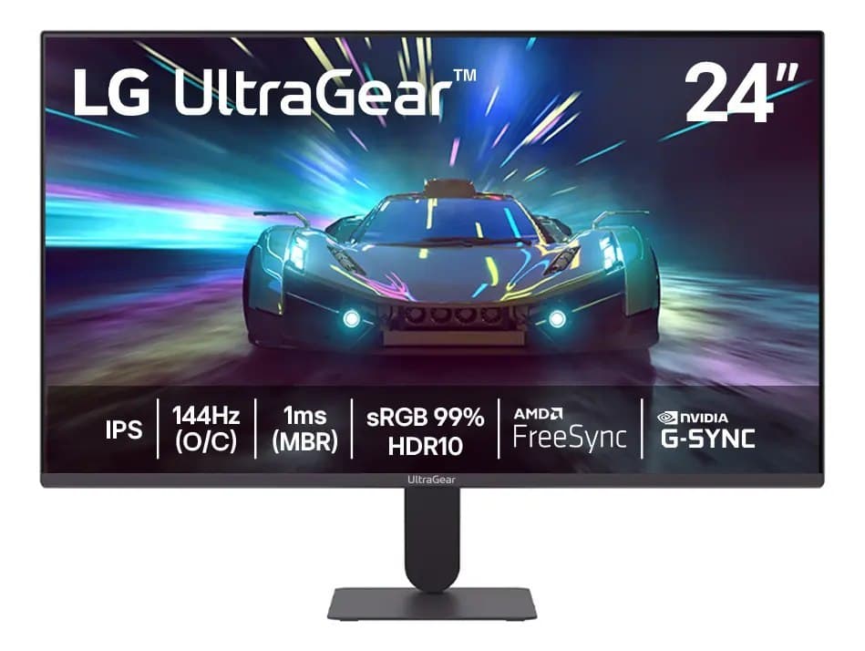Monitor Lg Ultragear™ 24G411a-B 24",Fhd, 144Hz, 1Ms (Mbr), Nvidia G-Sync, Amd Freesync, Hdr10