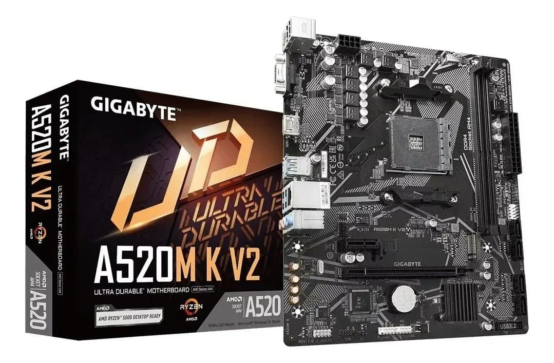 Placa mãe Gigabyte Ultra Durable A520m K V2