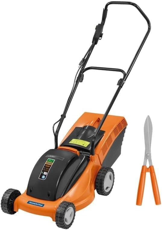 Kit Cortador de Grama Elétrico Tramontina CE35P com Coletor Rígido 1300 W 220 V e Tesoura para Cerca Viva/Grama com Lâmina Metálica e Cabo Plástico
