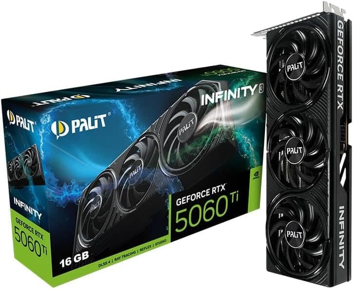 Palit GeForce RTX 5060 Ti Infinity 3 (16GB GDDR7/PCI Express 5.0/2572MHz/28000MHz) (Seminovo)