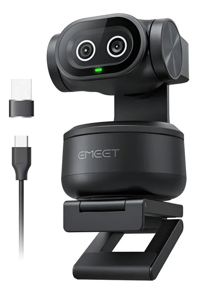 Emeet Pixy 4k Ai Tracking Autofoco Dual Webcam 300° Ptz Camera Para Pc Ferroso