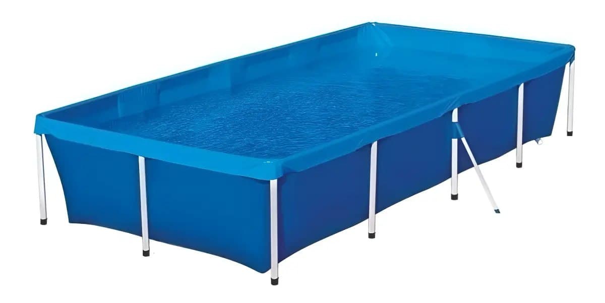Piscina 3.000 Litros Botafogo - Aço Resistente, Lona Pvc Durável E Fácil De Montar