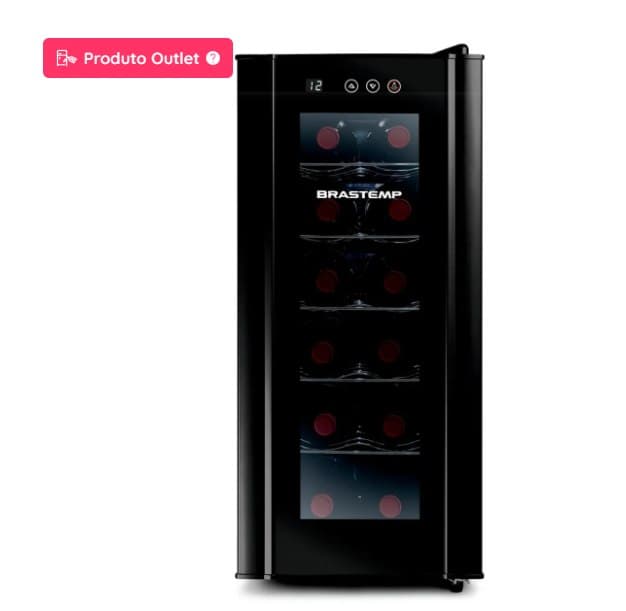 Outlet: Adega Brastemp 12 Garrafas com Painel Touch Outlet - BZC12BE_OUT - 220V