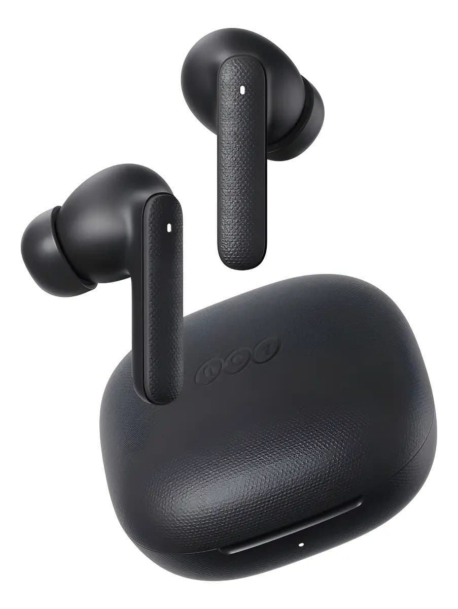 Fone Qcy Buds T43 Enc Bluetooth 5.3, Ipx4, 35H de Reprodução, Drivers de 10mm, Cor Preto