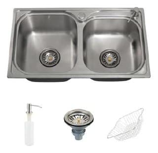 Cuba Para Cozinha Gourmet Pia Dupla Aço Inox Ticunas Pingoo.Casa