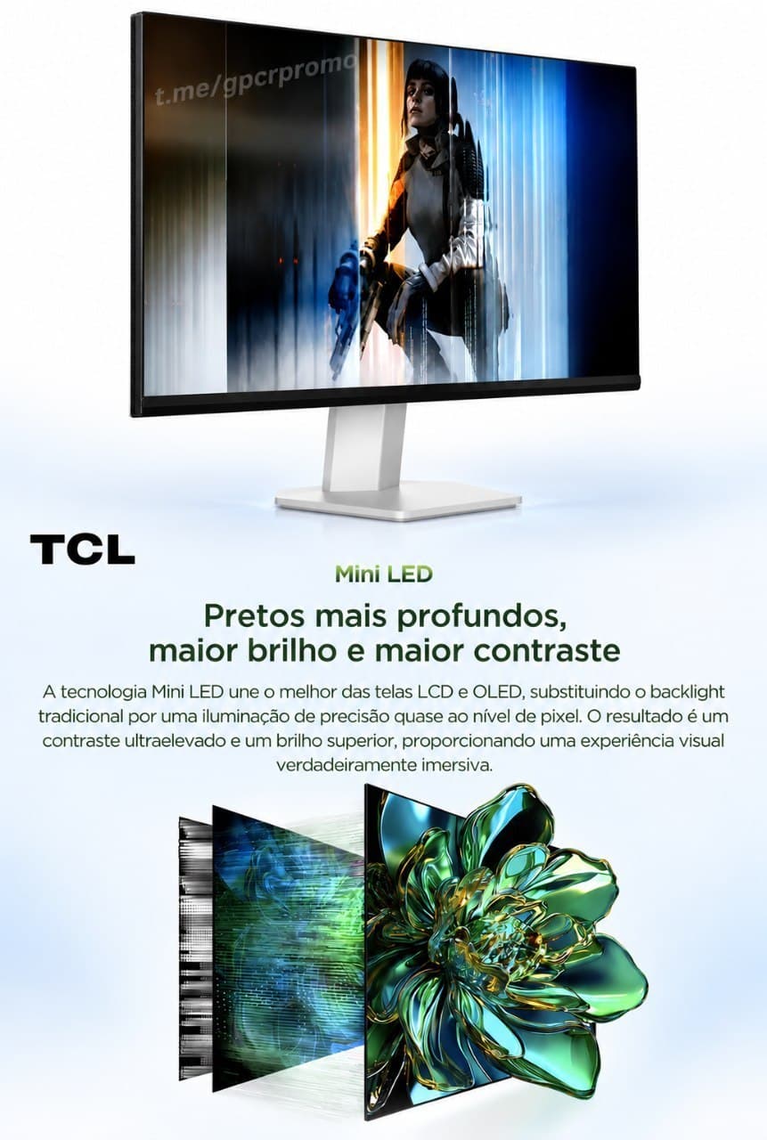 Mini Led Monitor Tcl 24" Full Hd G54 Hdr 400 100Hz 23G54