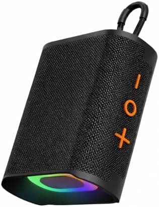 Caixa de Som Pequena Bluetooth Go 4 Pro 20W, Portátil, Super Bass,À Prova d'Àgua, IPX5, LED RGB USB/TF.Ideal Para Músicas,Festas,Esportes e Uso Diário(Preto)