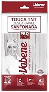 Touca Descartável, Vabene, Sanfonada, 20 cm, TNT, Branca, Pacote com 12