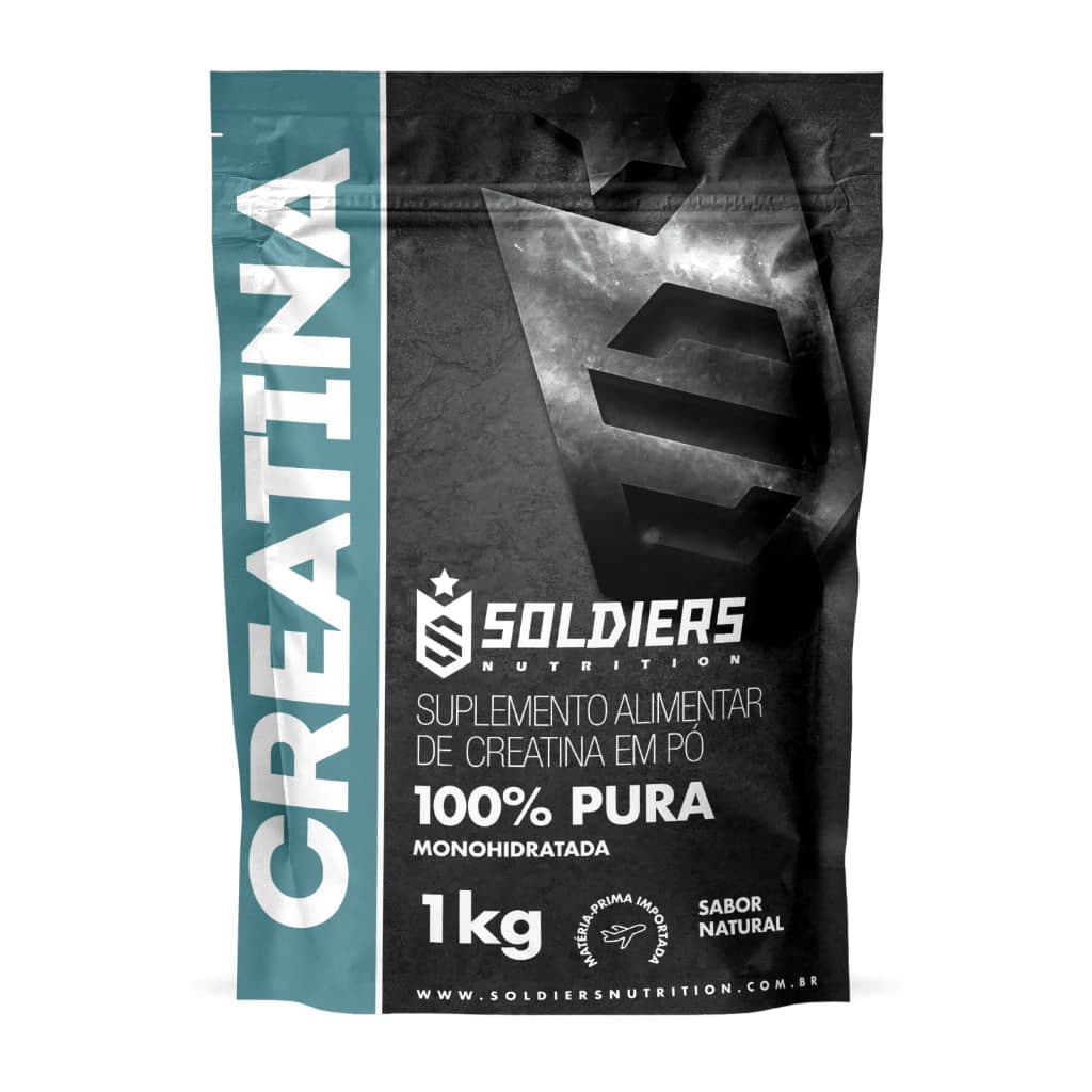 Creatina Suplemento Monohidratada em Pó 100% Pura Importada - Soldiers Nutrition