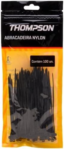 THOMPSON Abraçadeira Nylon 200 Mm X 2 5 Preta Thompson com 100