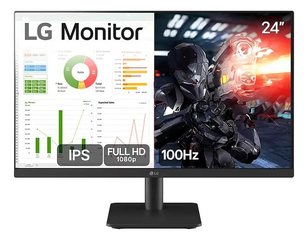 Monitor Lg 24” Ips, Full Hd, 100Hz, Hdmi, Preto - 24Ms500-B